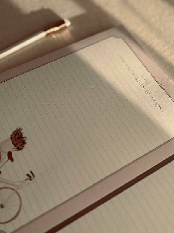 Set of 2 Illustrated A5 Notepads – Striving & Blossom (50 Sheets)