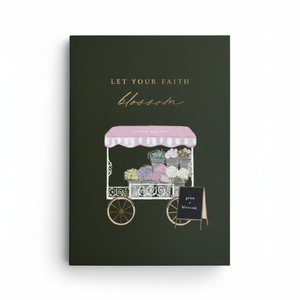 A vertical shot of a khaki green A5 notebook. The cover features gold foil text that reads 