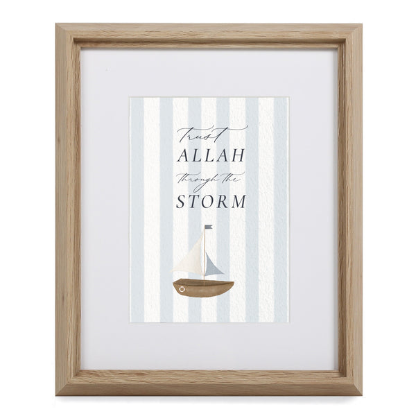 Trust Allah through the storm, A5 Wall Art