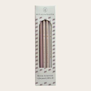  With Purpose set of 6 Islamic pencils in branded Petals of Faith floral arch design packaging