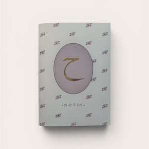 Arabic Initial Soft Cover Exercise Book Notebook | Gold Foil Calligraphy | Petals of Faith