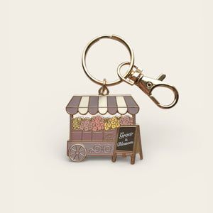 Flower Market keychain and bag charm in lilac yellow and pink spring florals by Petals of Faith