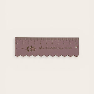 Warm Lilac Gold plated enamel ruler in warm lilac by Petals of Faith