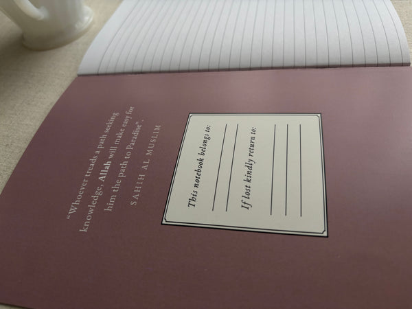 A Knowledge seeker’s A5 notebook | dusty pink mauve, gold foiled