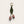 Iman keychain with two dusty pink tulip buds and sage green leaf Arabic calligraphy
