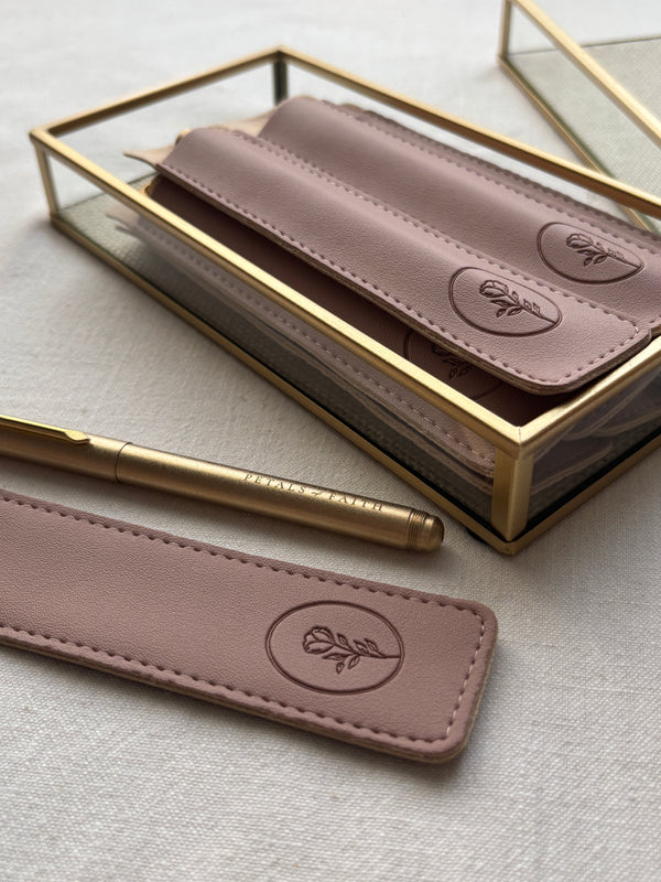 The Brass Qalam | Solid Brass Refillable Pen | Petals of Faith