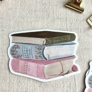 Sahih Bukhari & Quran Sticker - Islamic Stationery, Floral Art